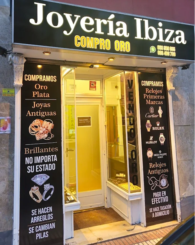 Fachada de Joyería Ibiza en Madrid
